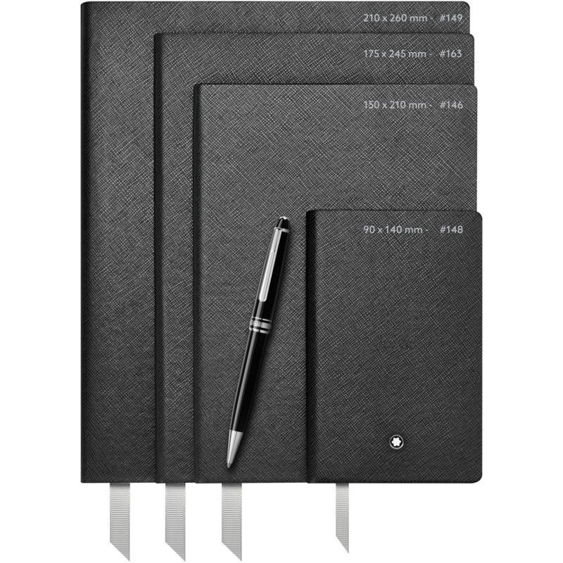 Montblanc-Montblanc Fine Stationery Notebook #146 Lizard Print, Black, lined 125888-125888_2