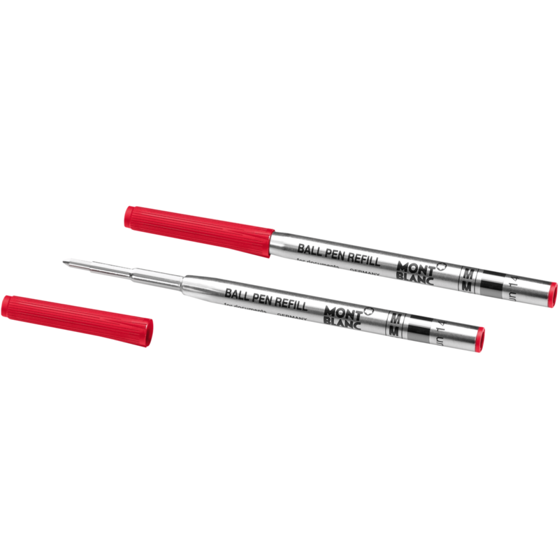 Montblanc-Montblanc 2 Ballpoint Pen Refills (M) Modena Red 124516-124516_2