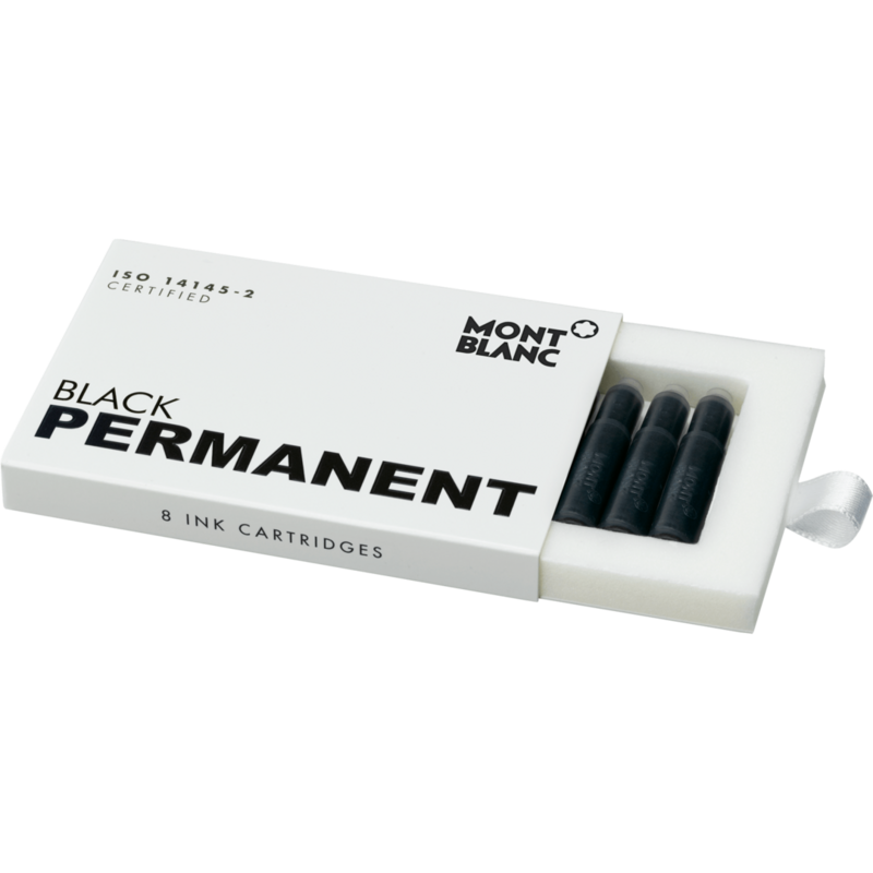 Montblanc-Montblanc Ink Cartridges, Permanent Black, DIN ISO 14145-2, 8-unit package 107757-107757_2