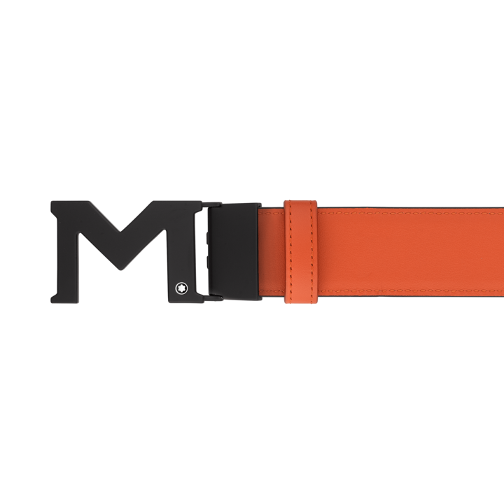 Montblanc -Montblanc X Naruto M Buckle Reversible Black / Orange 35 mm Leather Belt 129714-129714_2