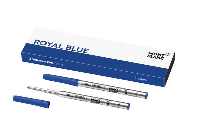 Montblanc-Montblanc 2 Ballpoint Pen Refills (M) Royal Blue 124493-124493_2