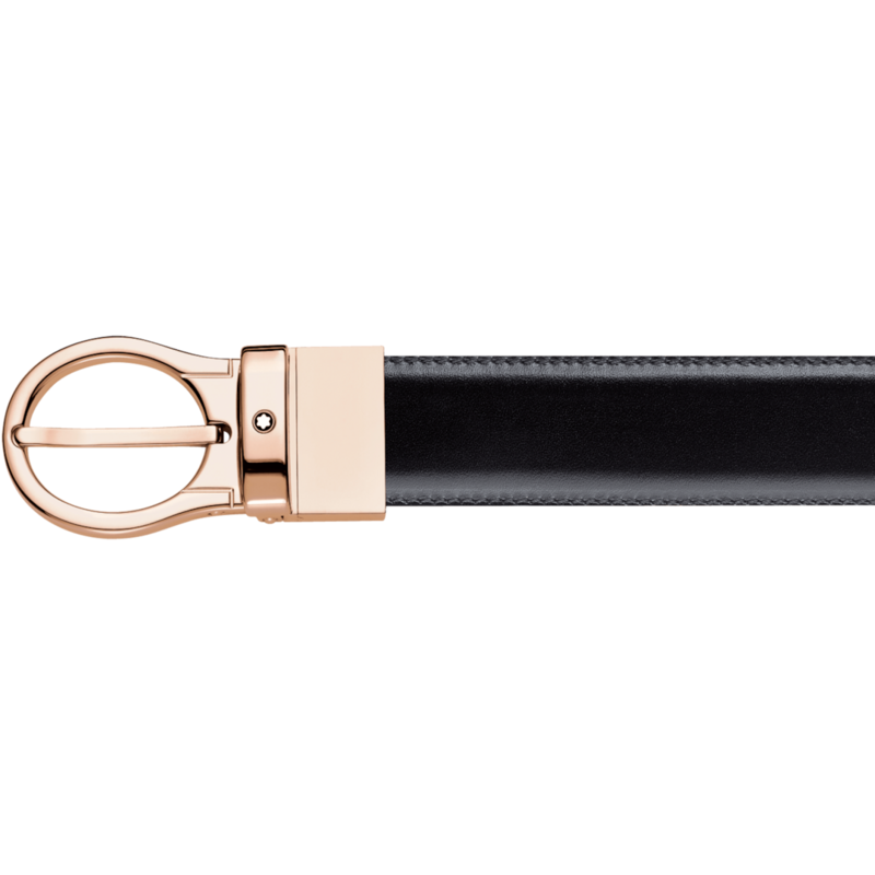 Montblanc-Montblanc Revolving Oval Shiny Rose Gold-Coated Pin Buckle Belt 101896-101896_2