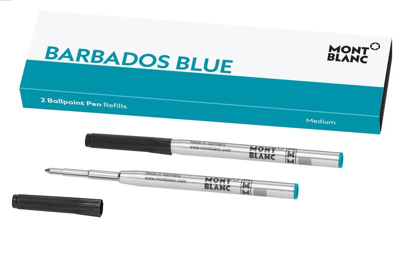 Montblanc-Montblanc 2 Ballpoint Pen Refill (M) Barbados Blue 116219-116219_2