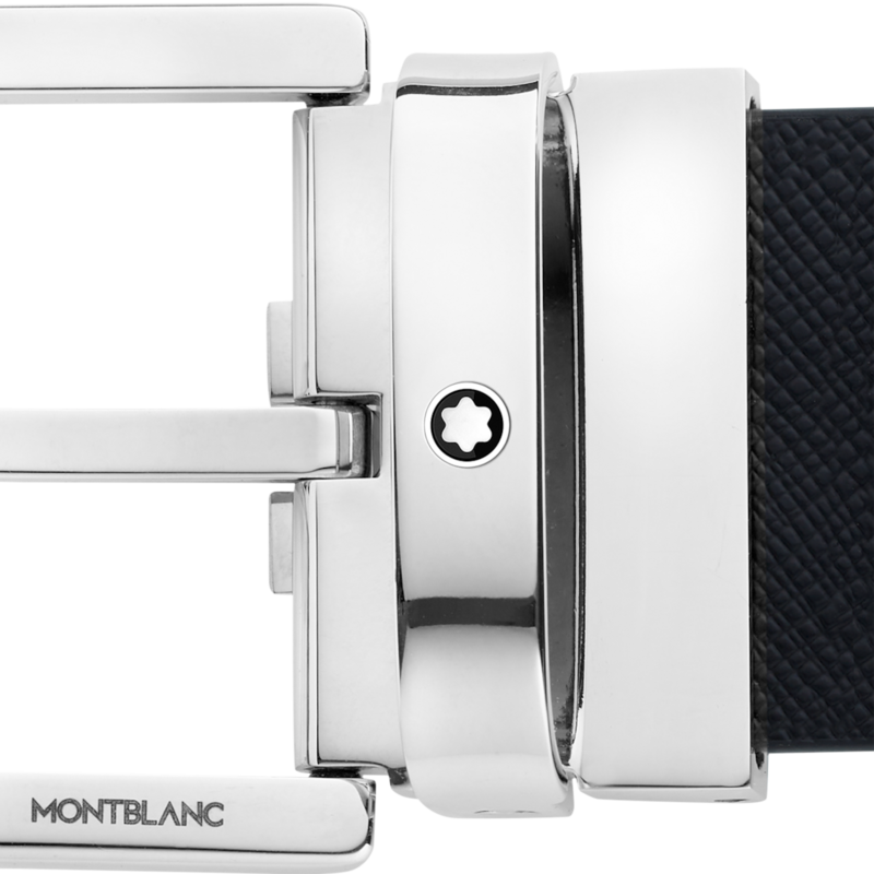 Montblanc-Montblanc Horseshoe Buckle Reversible Black / Mosto 35 mm Leather Belt 113176-131176_2