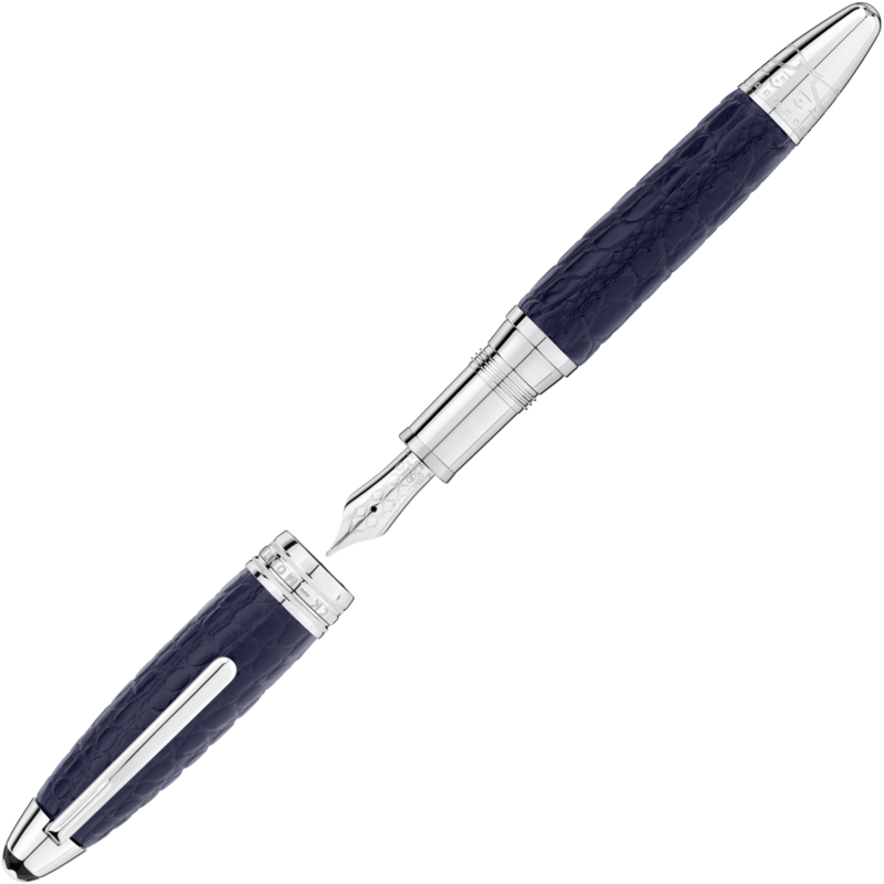 Montblanc -Montblanc Meisterstück Great Masters Exotic Leather Blue Alligator Fountain Pen (M) 125571-125571_2