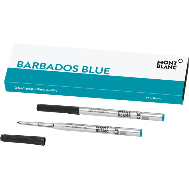 Montblanc -Montblanc 2 Ballpoint Pen Refill (M) Barbados Blue 116219-116219_2