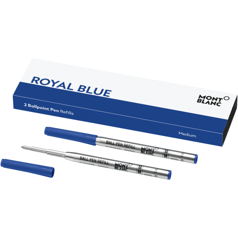 Montblanc-Montblanc 2 Ballpoint Pen Refills (M) Royal Blue 124493-124493_2