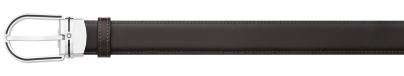 Montblanc -Montblanc belt Horseshoe Stainless Steel and Black Enamel Insert Pin Buckle Belt 126015-126015_2