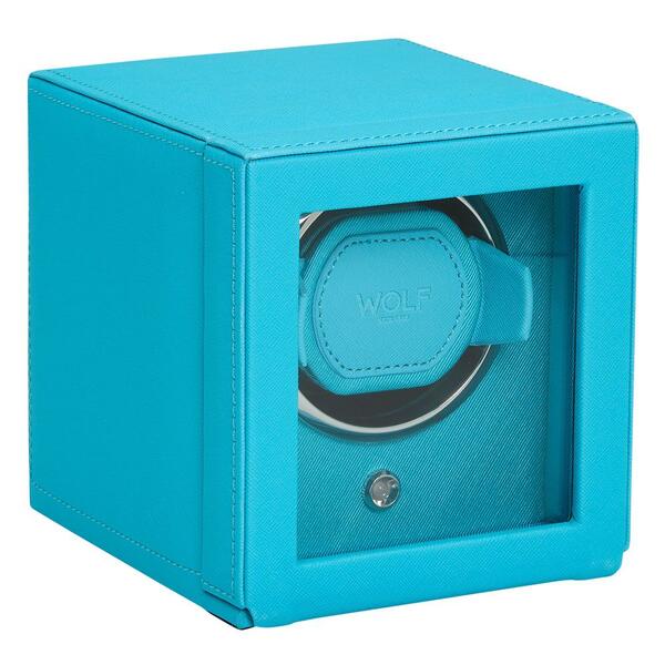 -WOLF Cub Single Watch Winder with Cover Tutti Frutti Turquoise 461124-461124_1