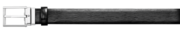 Montblanc -Montblanc Rectangular Shiny&Matt Palladium-Coated Pin Buckle Belt 126016-126016