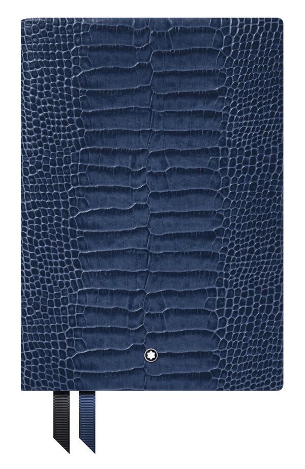 Montblanc-Montblanc Fine Stationery Notebook #146 Croco Print Blue Violet, lined 118026-118026_1