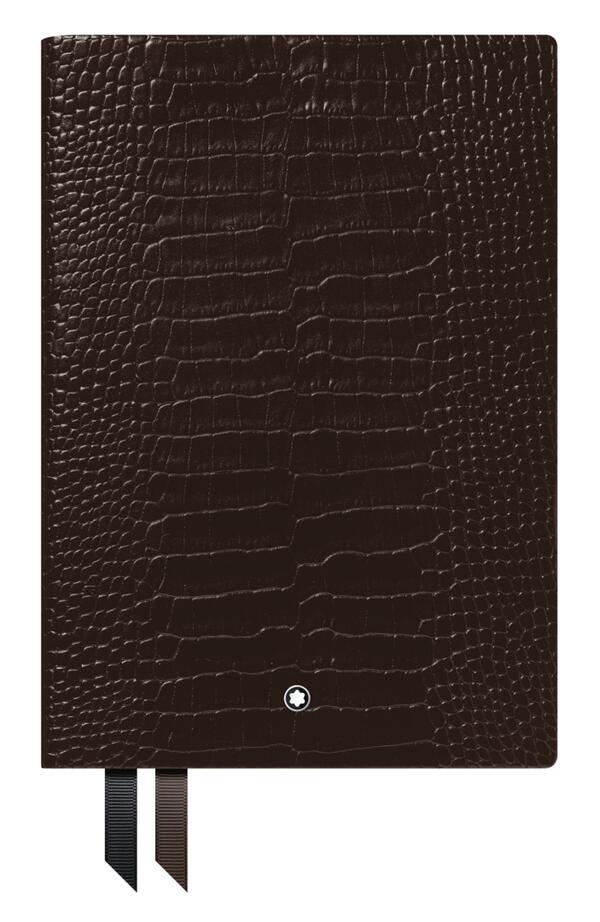 Montblanc -Montblanc Fine Stationery Notebook #146 Croco Print Dark Brown, lined 118025-118025_1
