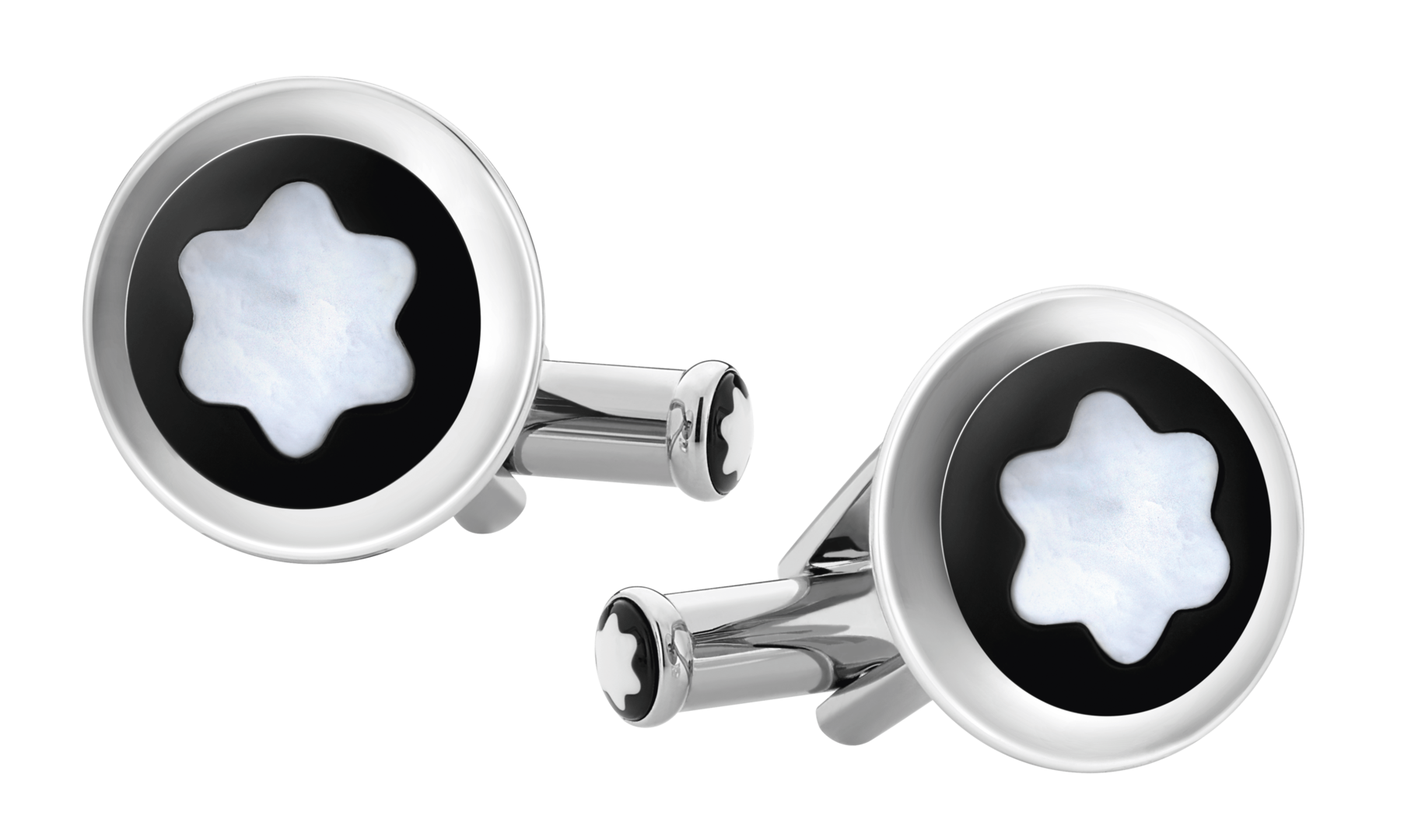 Montblanc Meisterstück Cufflinks Black PVD Mother of Pearl